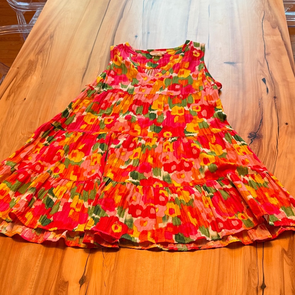 Tuckernuck Pomander Place Vibrant Floral Dress - Red, Orange, Green